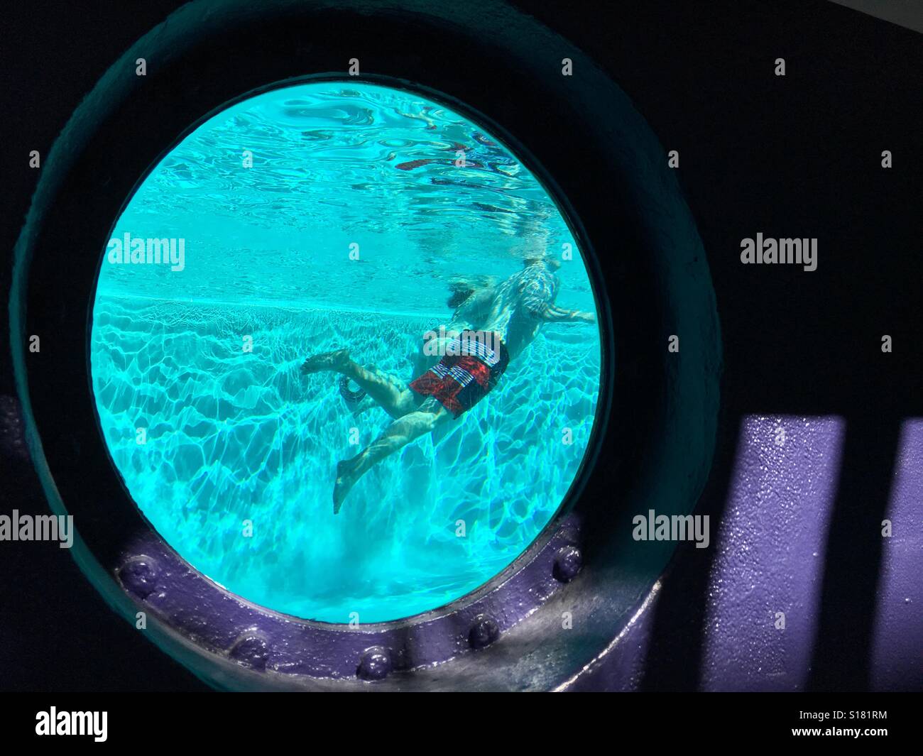 Underwater swimmer - Smartphone Captured Stock Image