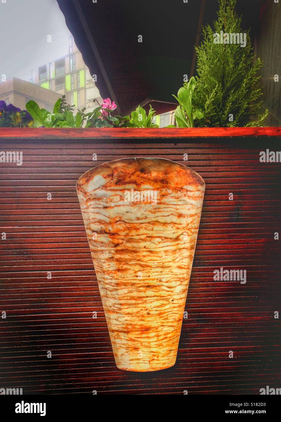 Kebab restaurant promotional picture - Smartphone Captured Stock Image