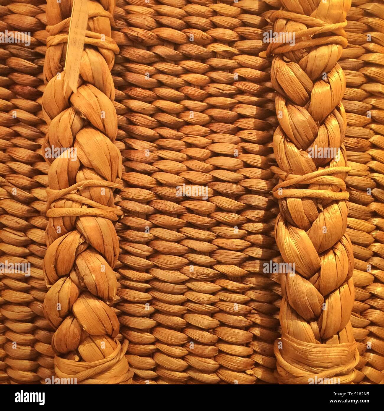 A basket with fancy braiding Stock Photo