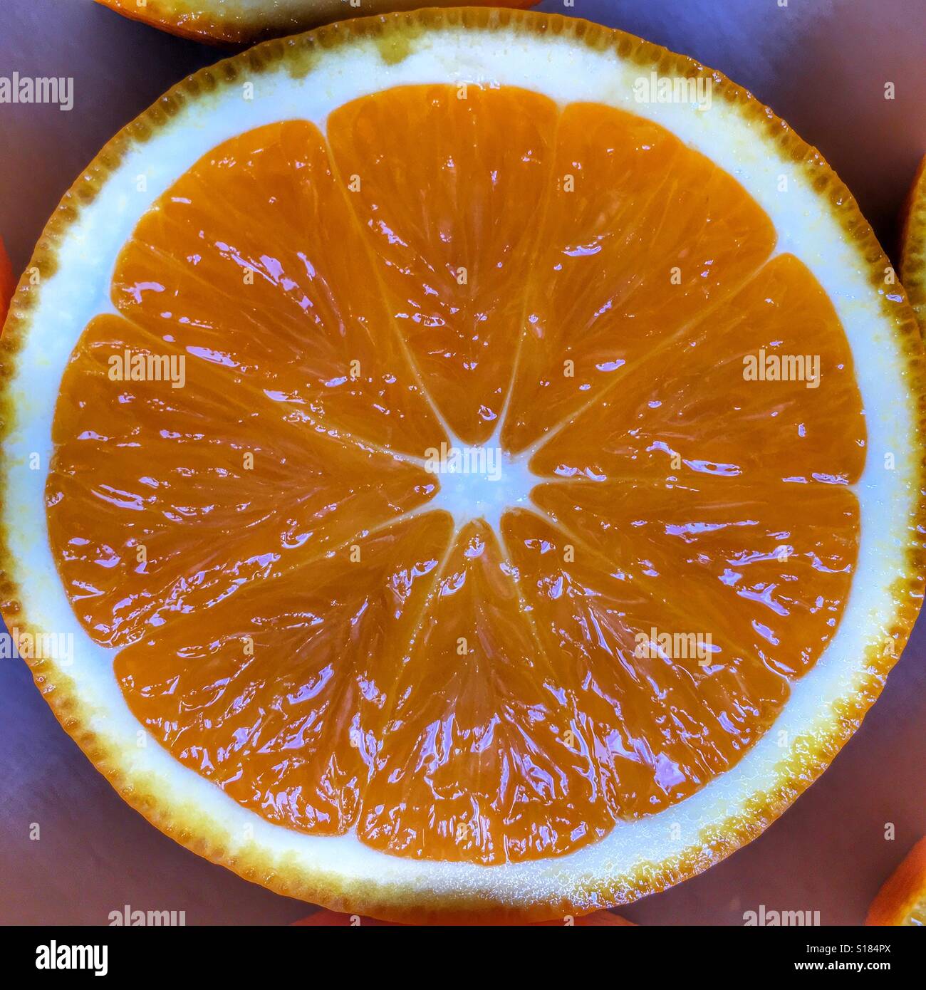 Orange, cut in half - Smartphone Captured Stock Image