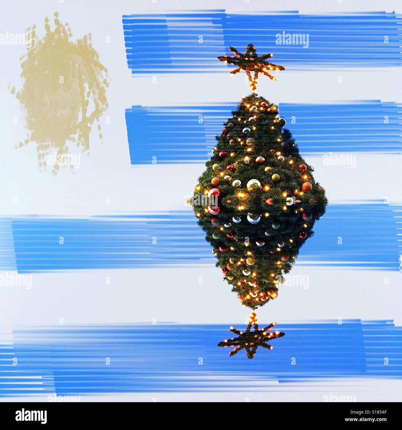 The Christmas tree and Uruguay flag Stock Photo Alamy