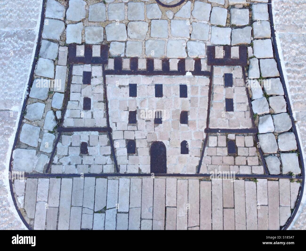 White stone tile on floor hi-res stock photography and images - Alamy