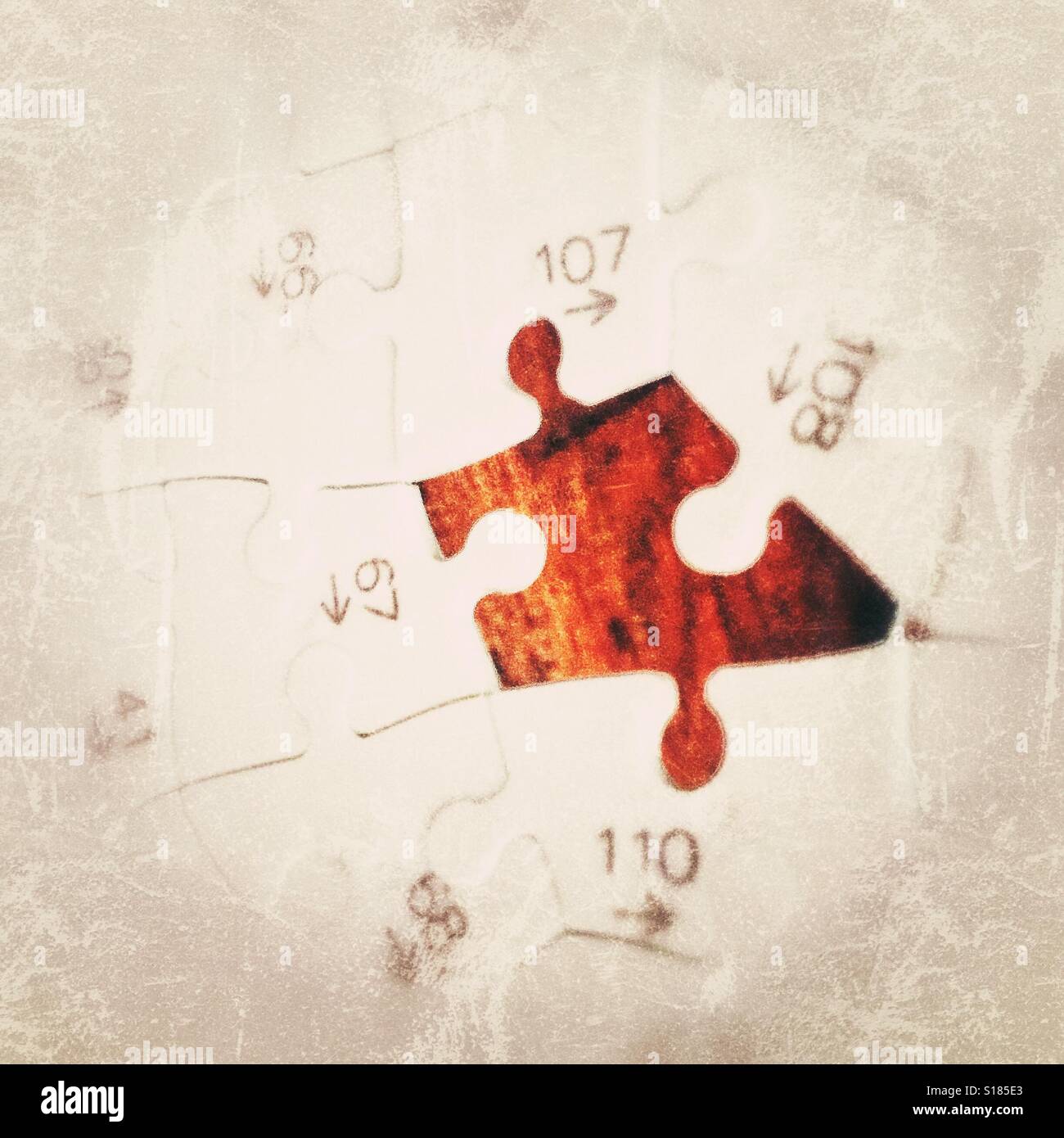 The last piece on a jigsaw - Smartphone Captured Stock Image