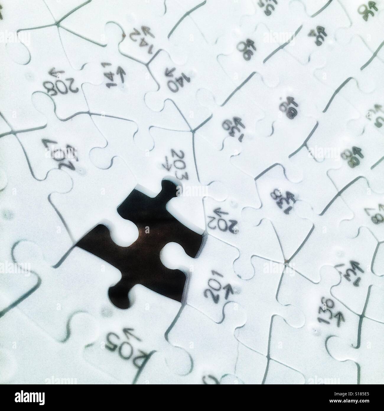 The final piece of a jigsaw - Smartphone Captured Stock Image