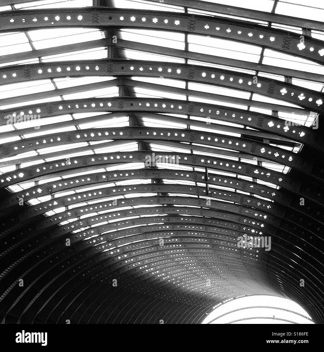 York railway station roof. - Smartphone Captured Stock Image