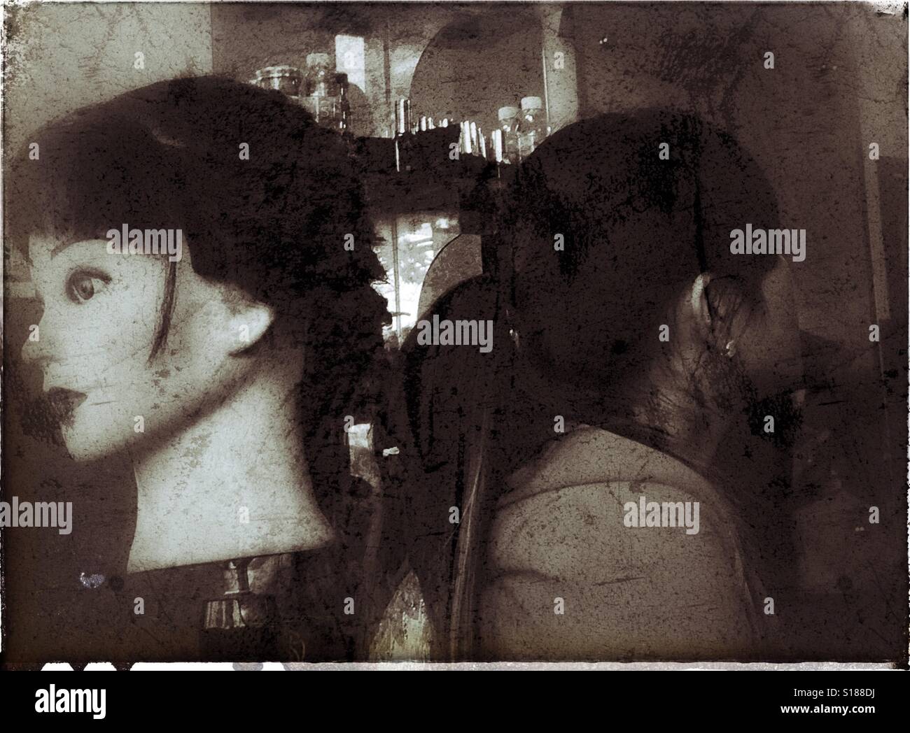 Two faces. - Smartphone Captured Stock Image