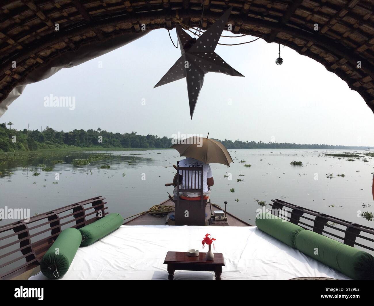 Backwater boat Kerela Stock Photo Alamy