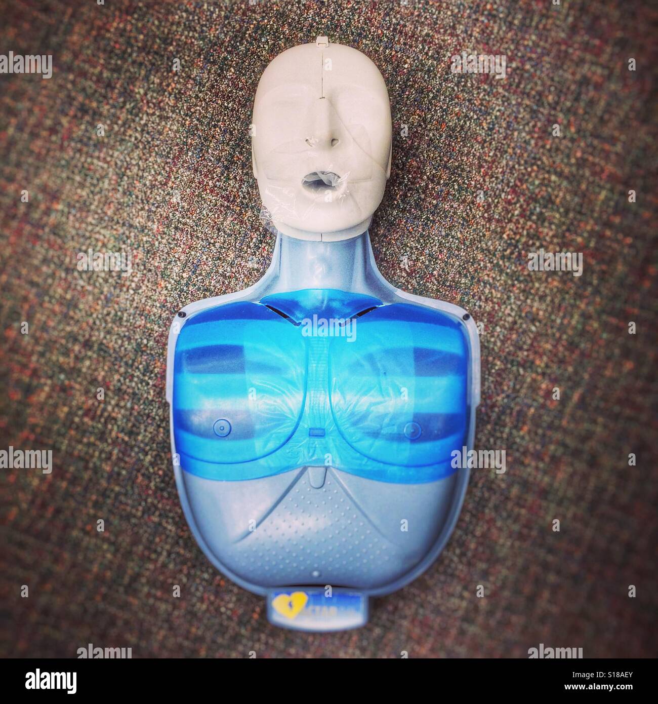 First aid mannequin - Smartphone Captured Stock Image