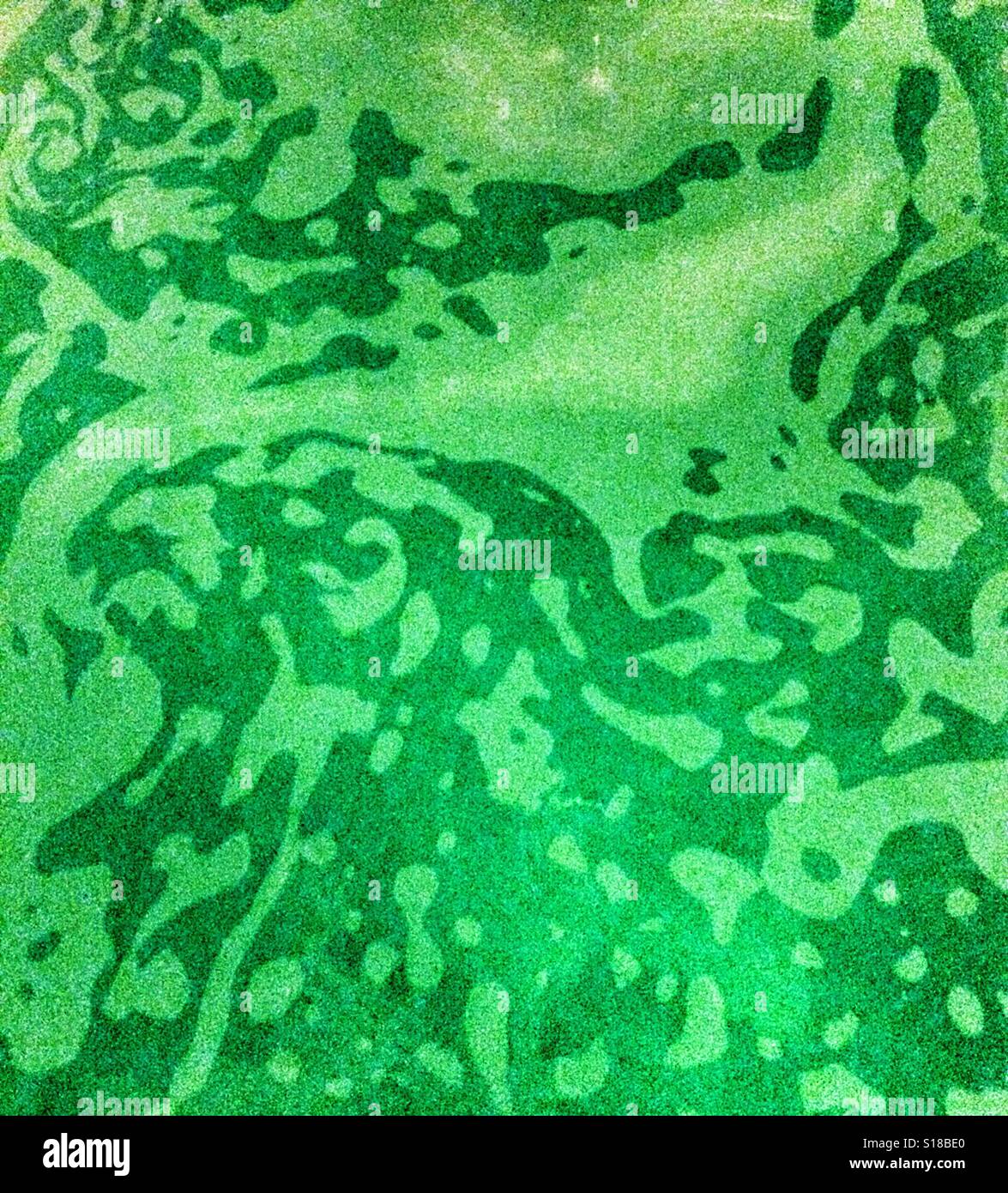 Pattern in green coloured bath water Stock Photo Alamy