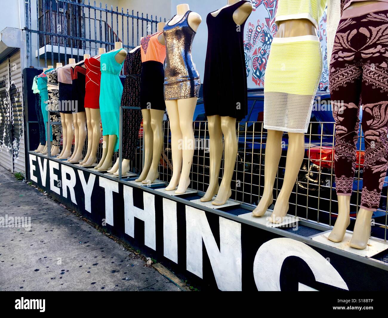 Mannequin clothing display - Smartphone Captured Stock Image