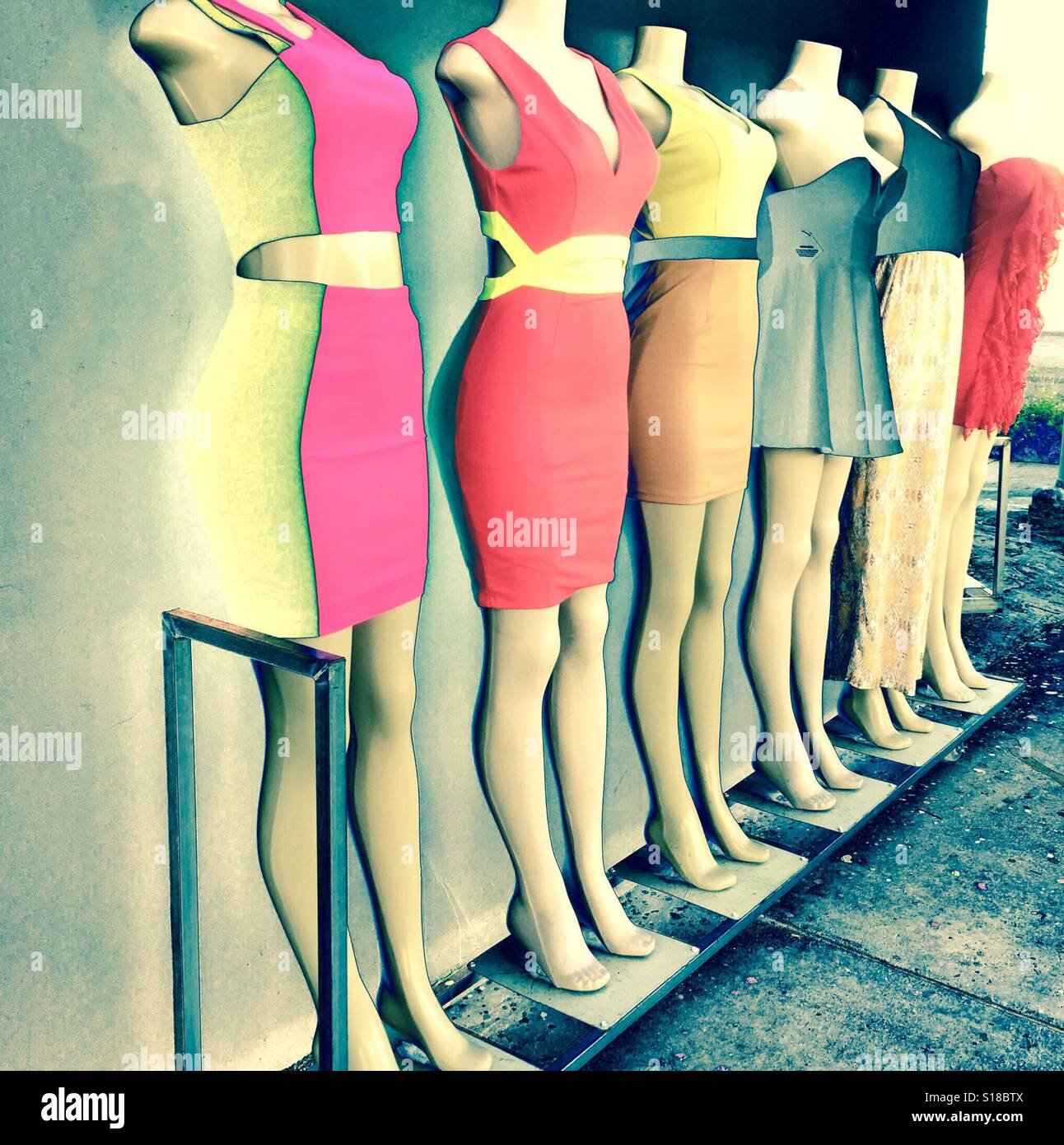 Mannequin clothing display - Smartphone Captured Stock Image
