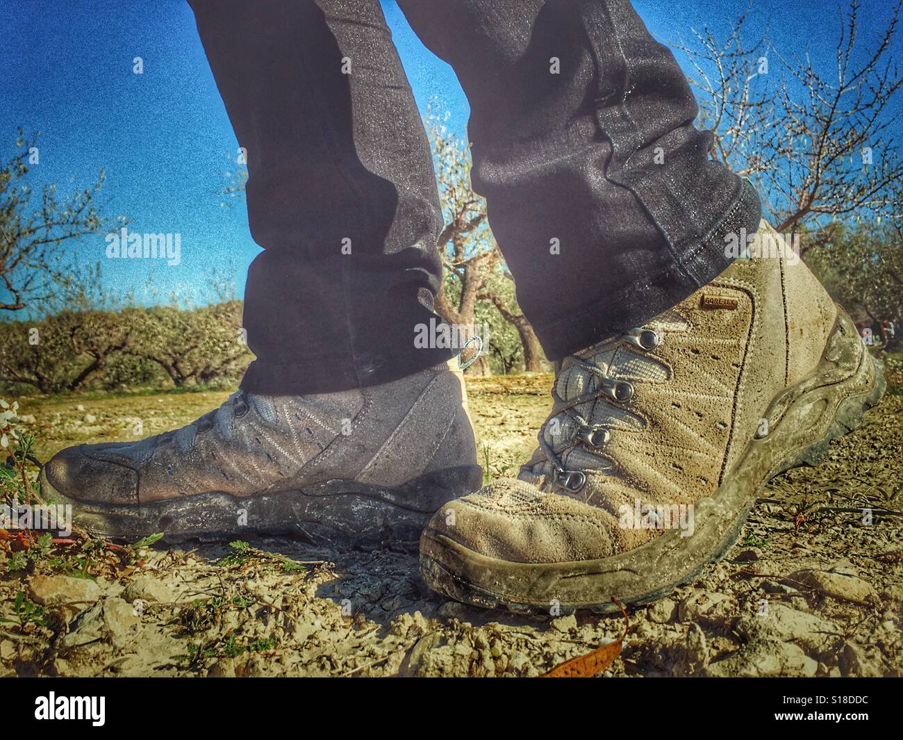 Hiking in the mountains - Smartphone Captured Stock Image