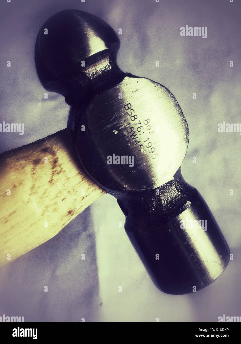 A ball-peen hammer - Smartphone Captured Stock Image