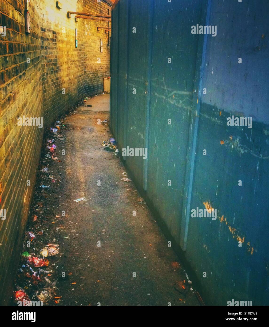 A back street alleyway - Smartphone Captured Stock Image