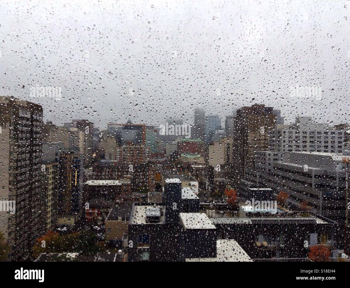 Rainy day in Montreal Stock Photo Alamy