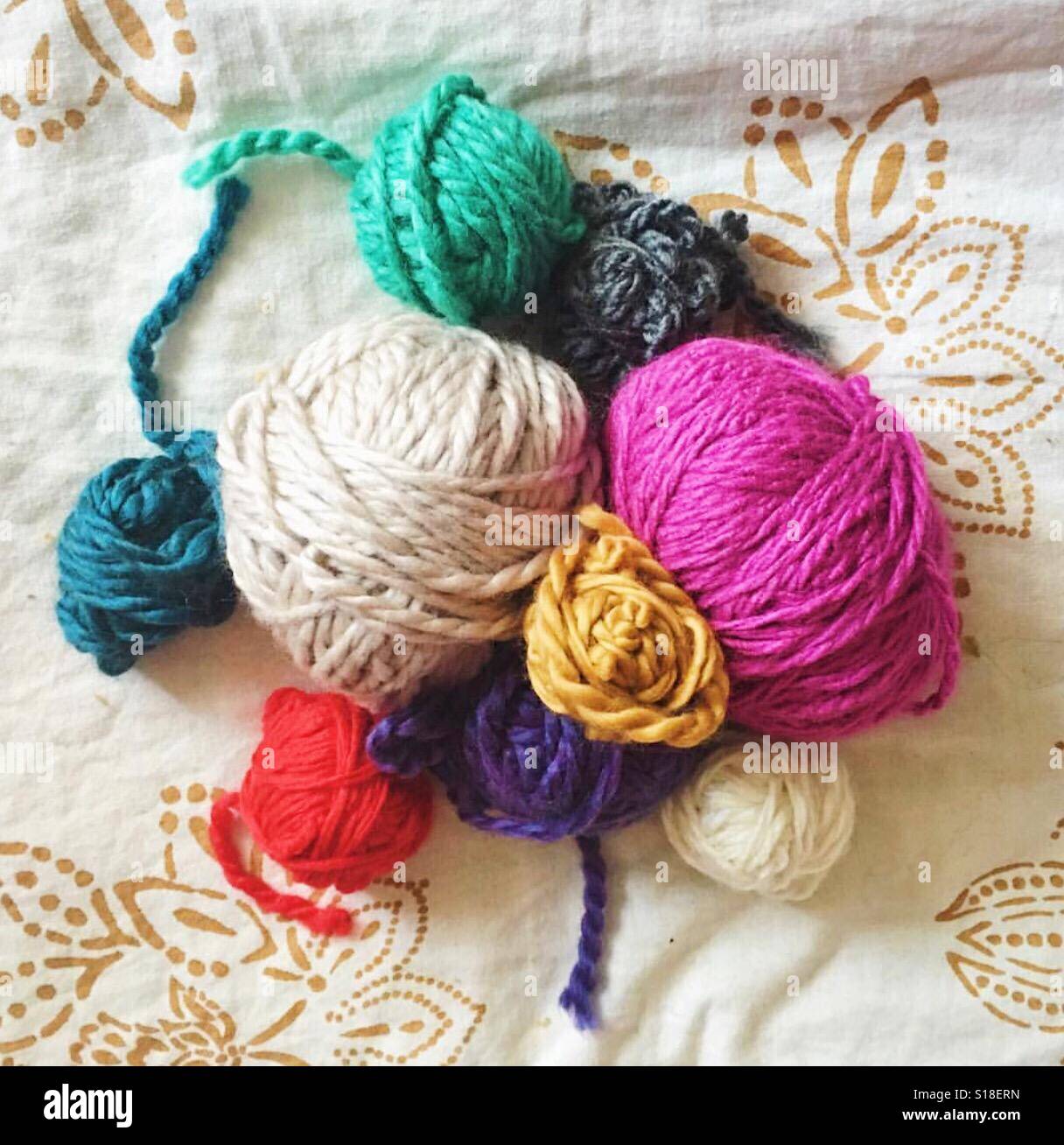 Colorful yarn Stock Photo Alamy