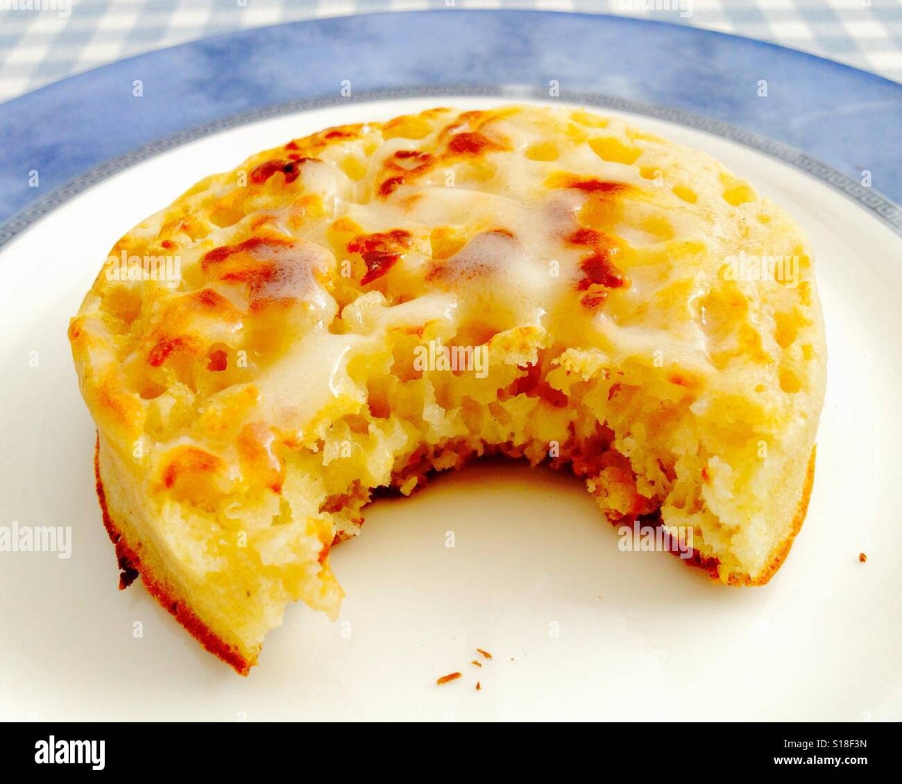 Hot buttered crumpet - Smartphone Captured Stock Image