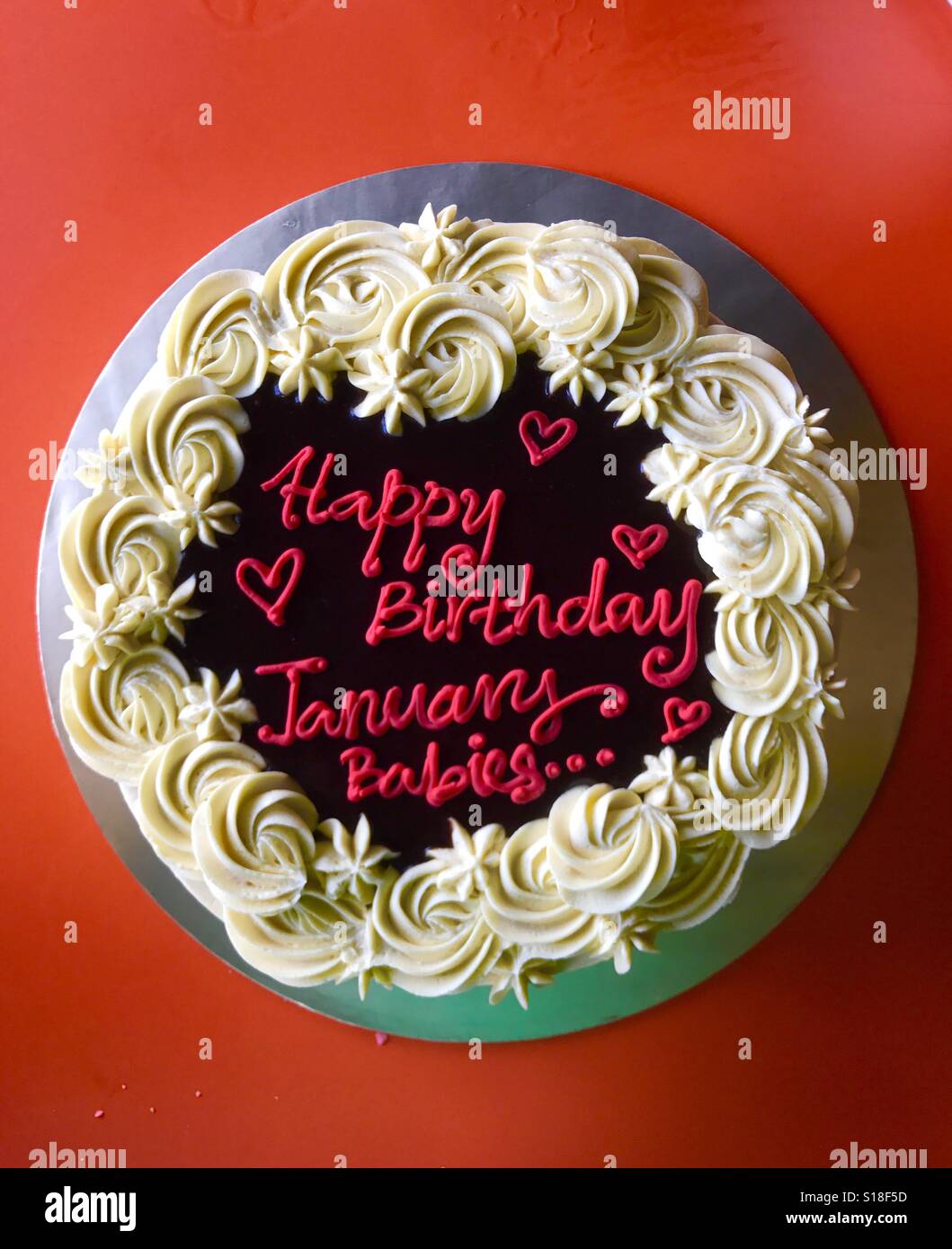 Birthday cake January Stock Photo Alamy