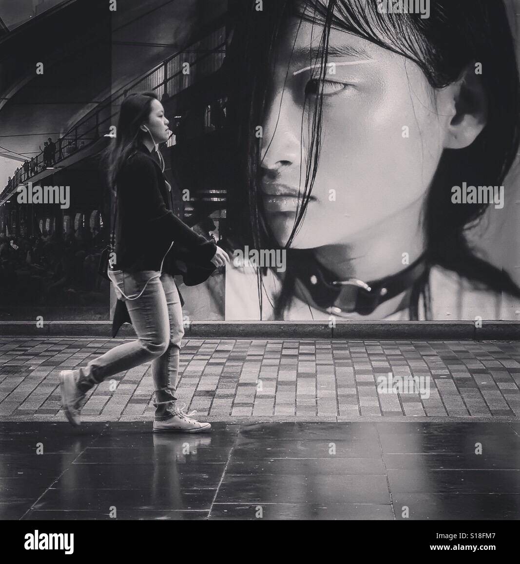 Sisters? Street Photography, London - Smartphone Captured Stock Image