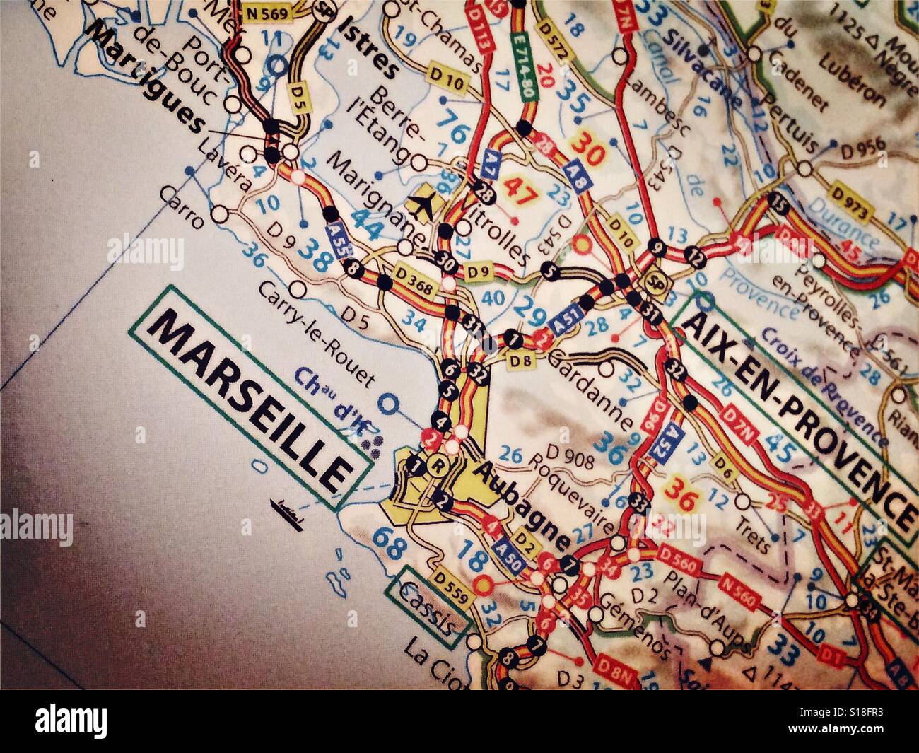 Map of marseille hi-res stock photography and images - Alamy