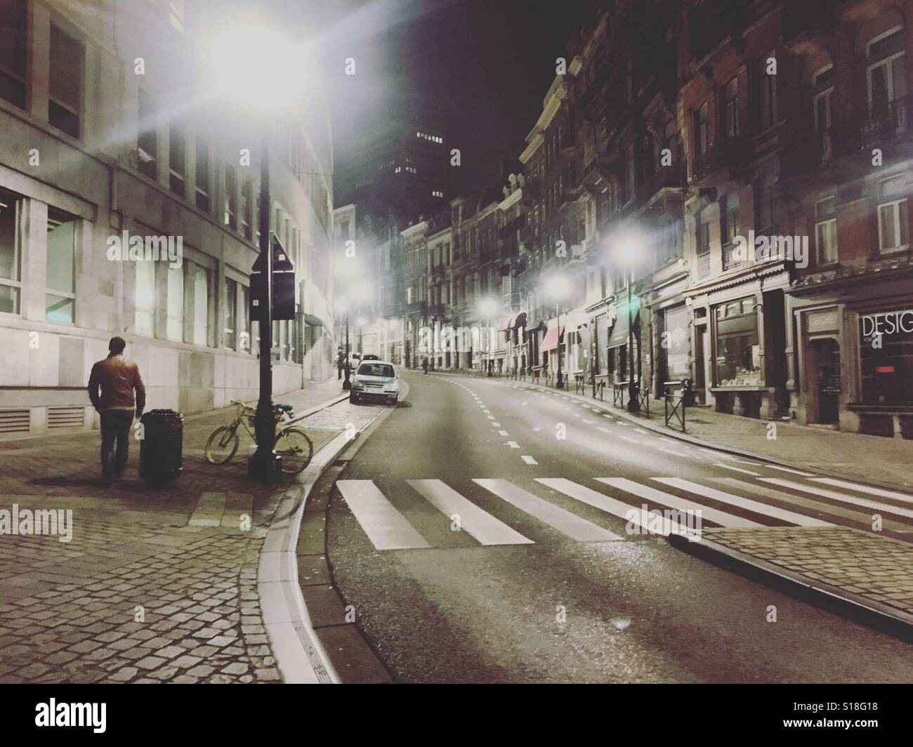 City at night - Smartphone Captured Stock Image