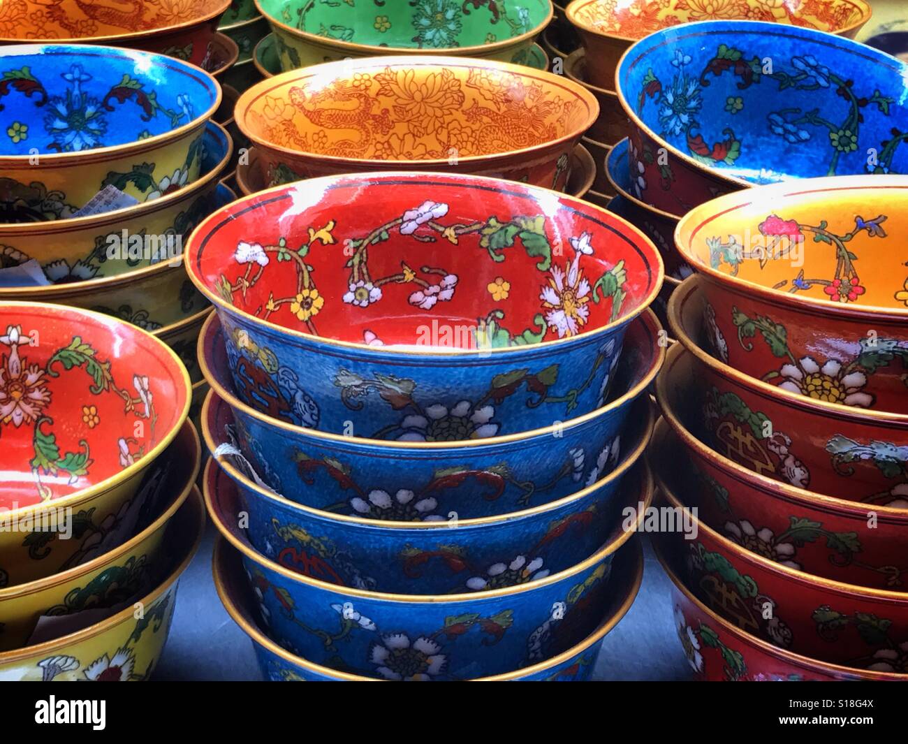 Chinese ceramic bowls Stock Photo Alamy