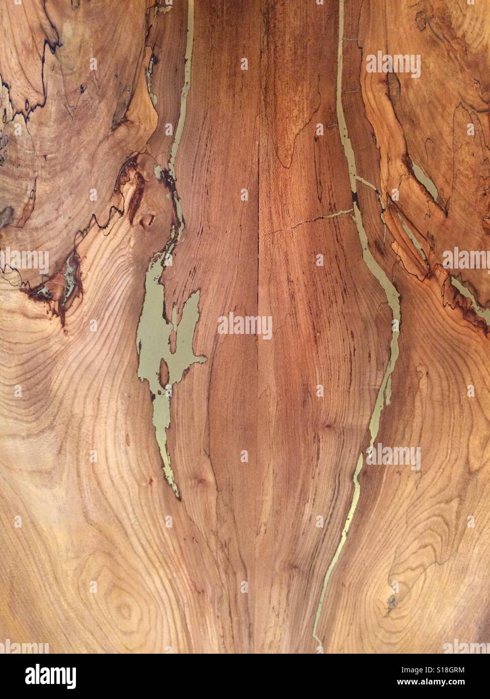 Table top made using gold resin in the cracks Stock Photo Alamy