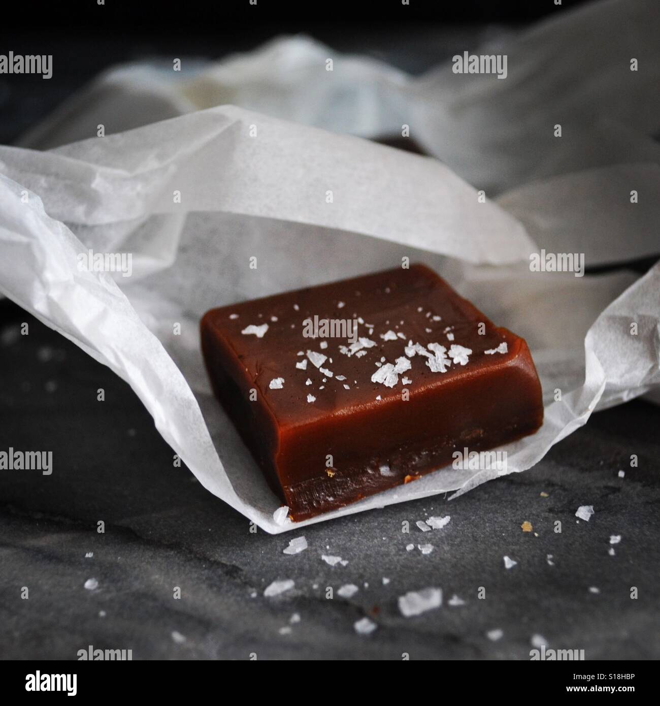 Caramel with sea salt Stock Photo Alamy