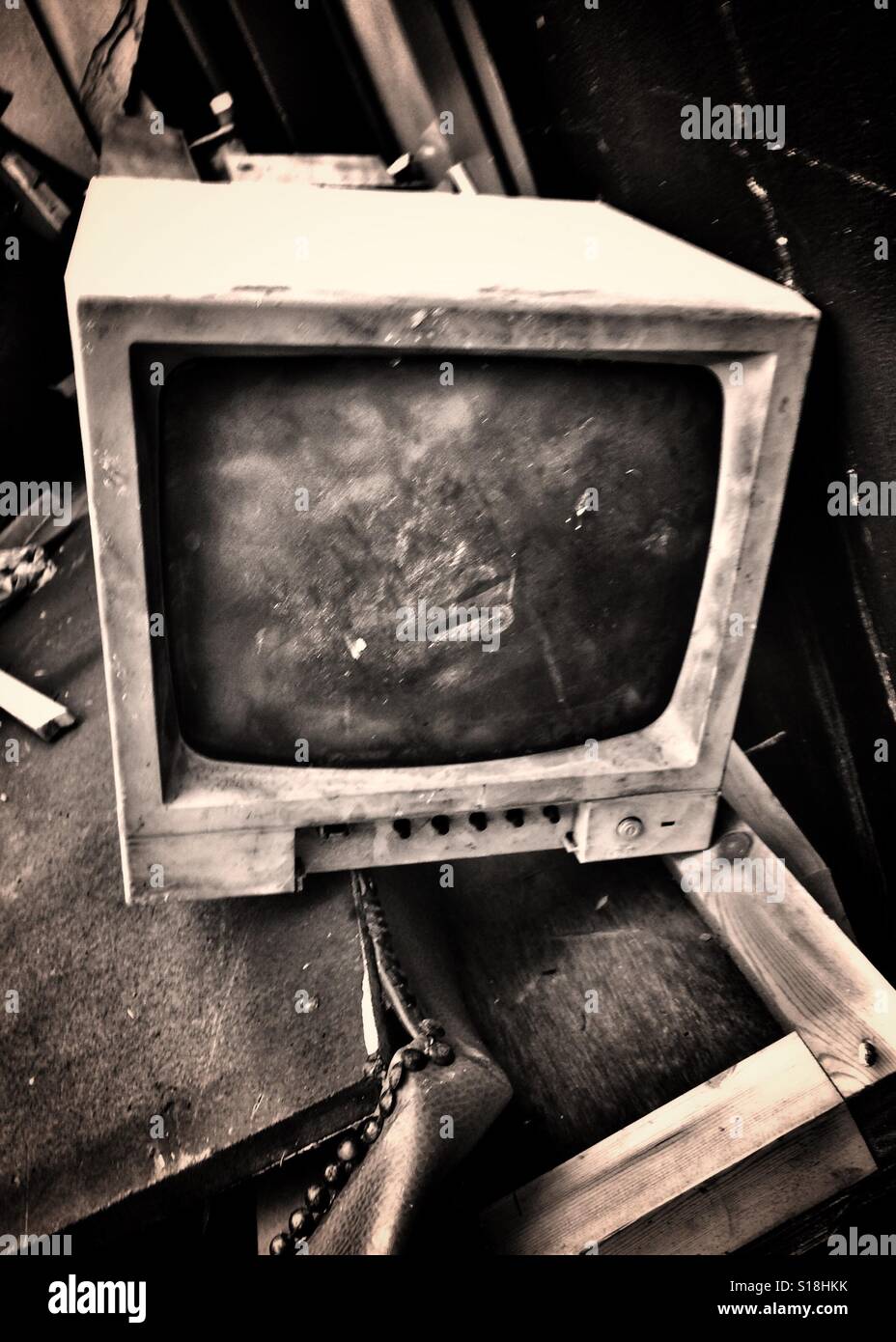 Dumped monitor - Smartphone Captured Stock Image