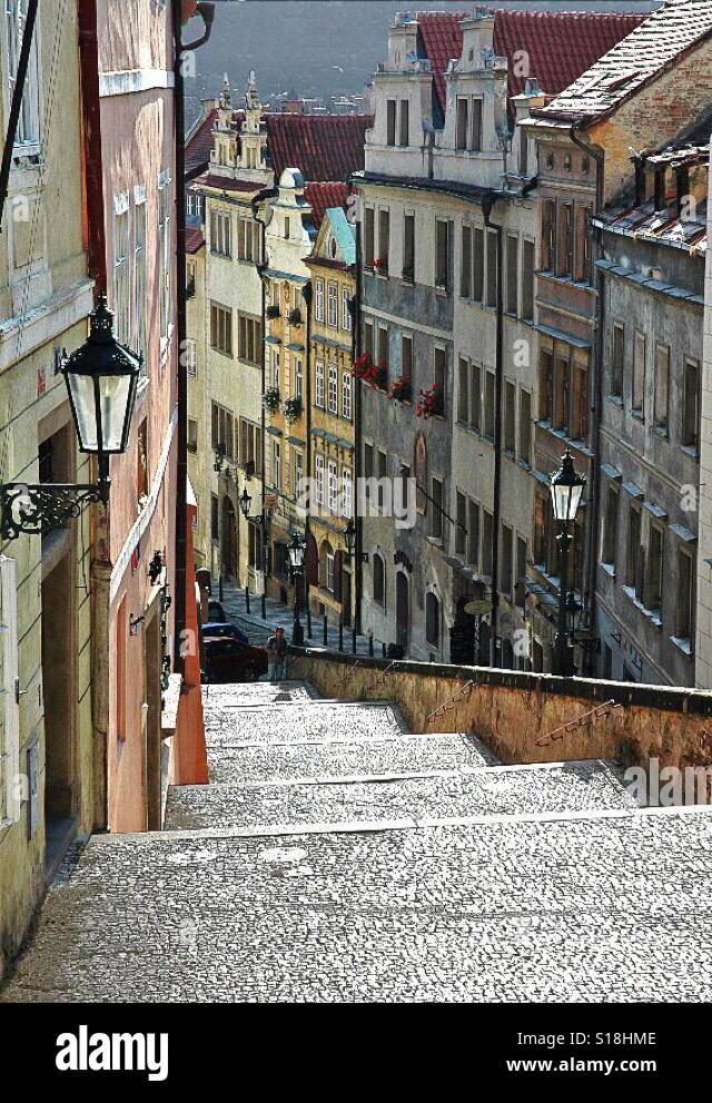 Old castle stairs. Prague. Czech Republic Stock Photo Alamy