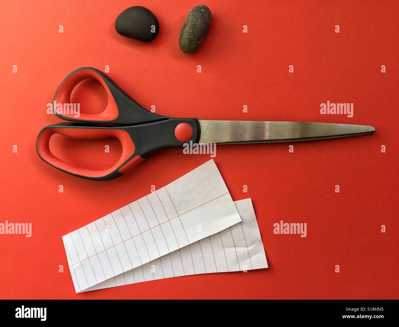 Paper, scissors, rock - Smartphone Captured Stock Image
