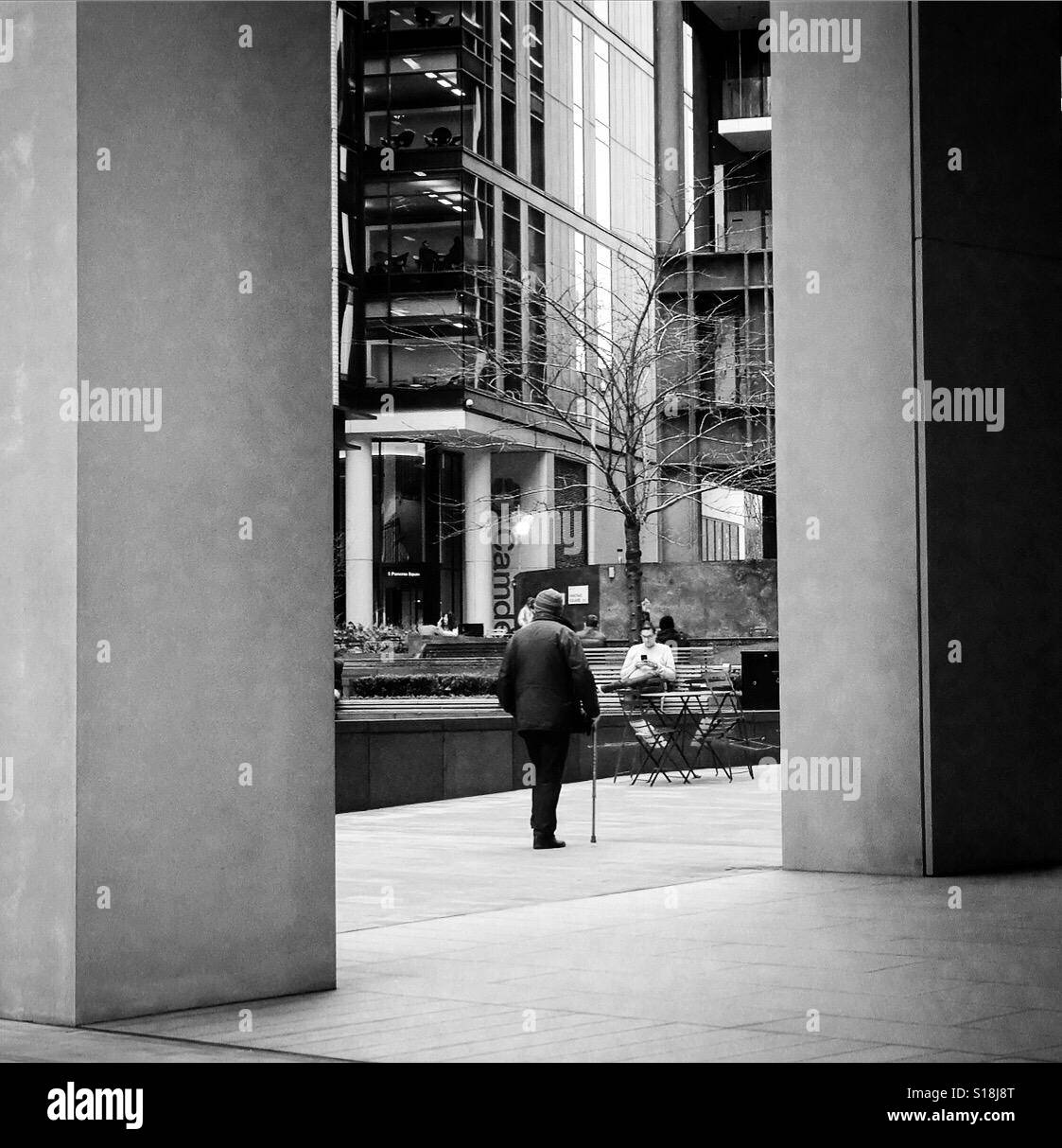 Supporting... London, Pancras Square. - Smartphone Captured Stock Image