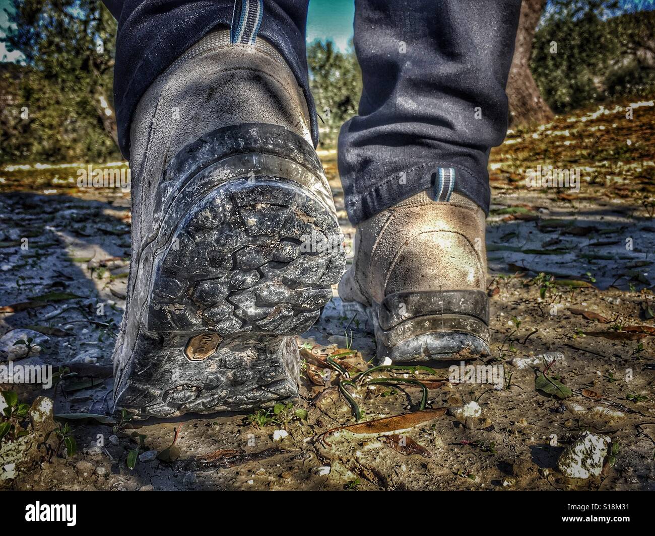 Hiking in the countryside - Smartphone Captured Stock Image