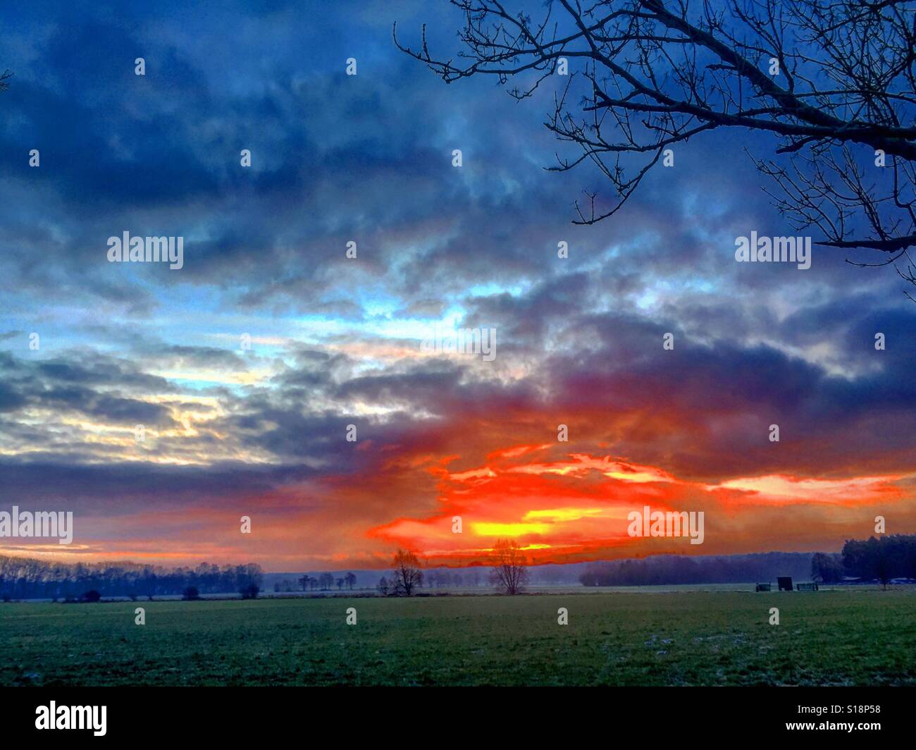 Clouds and sunrise - Smartphone Captured Stock Image