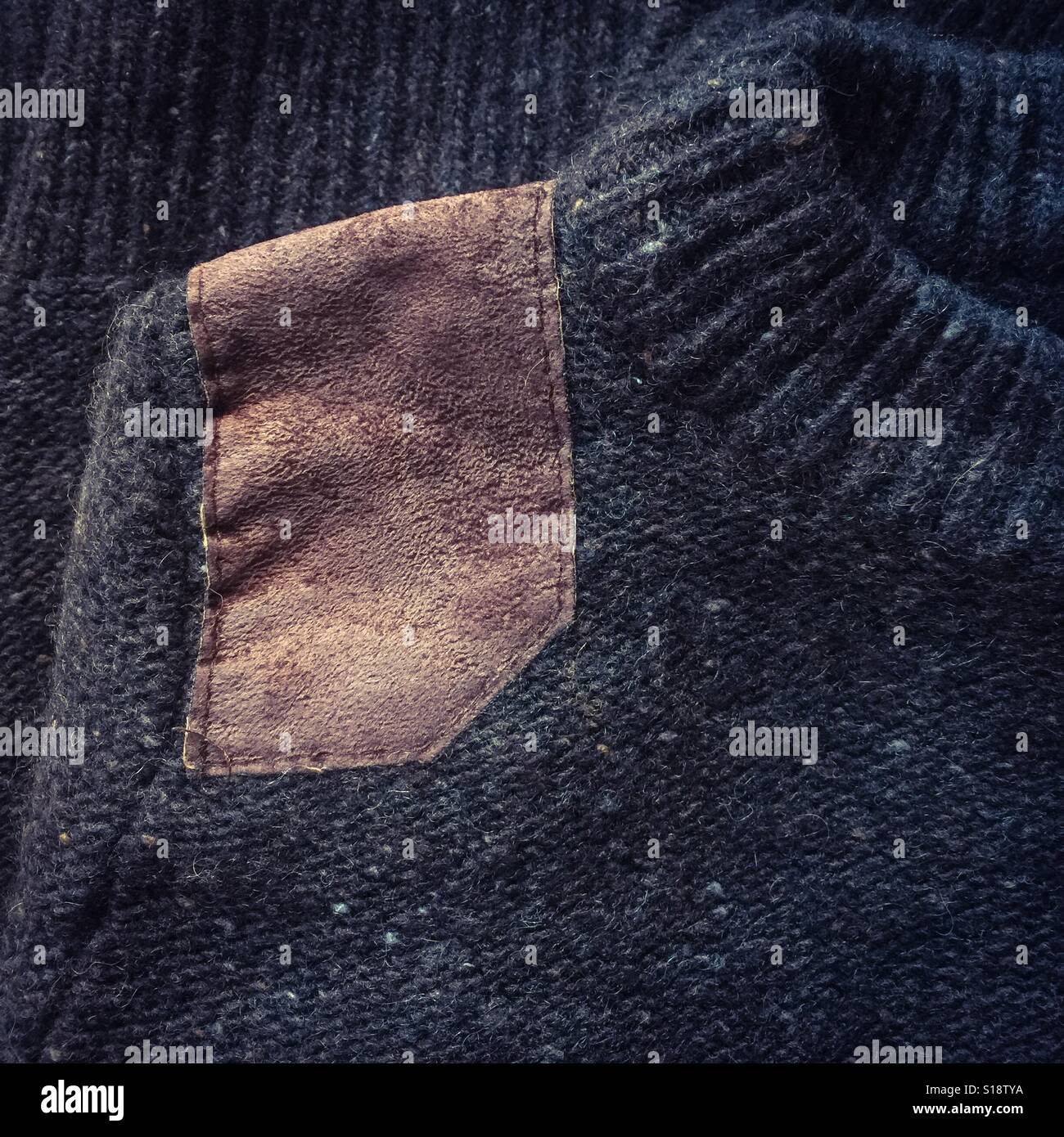 Brown jumper, close up details - Smartphone Captured Stock Image
