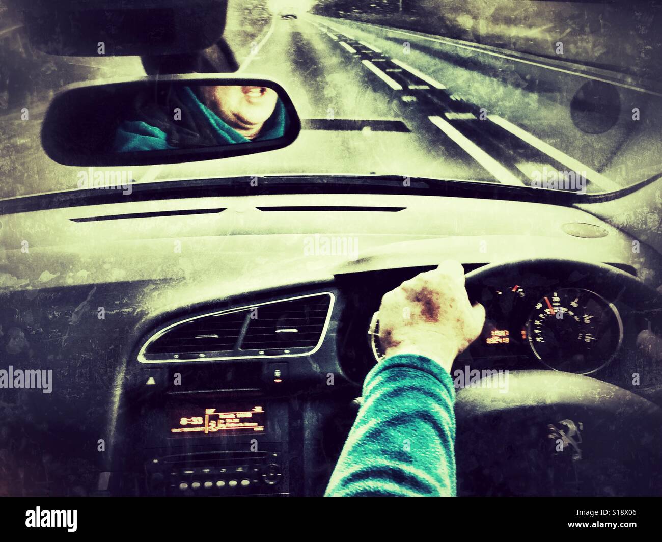 On the road - Smartphone Captured Stock Image