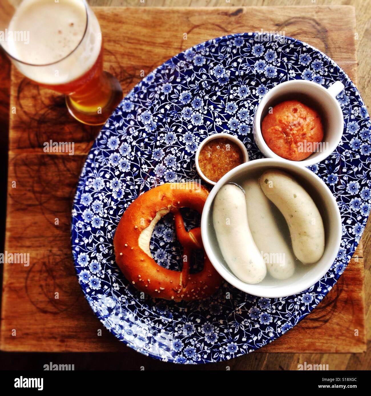 Weißwurst Frühstück Stock Photo