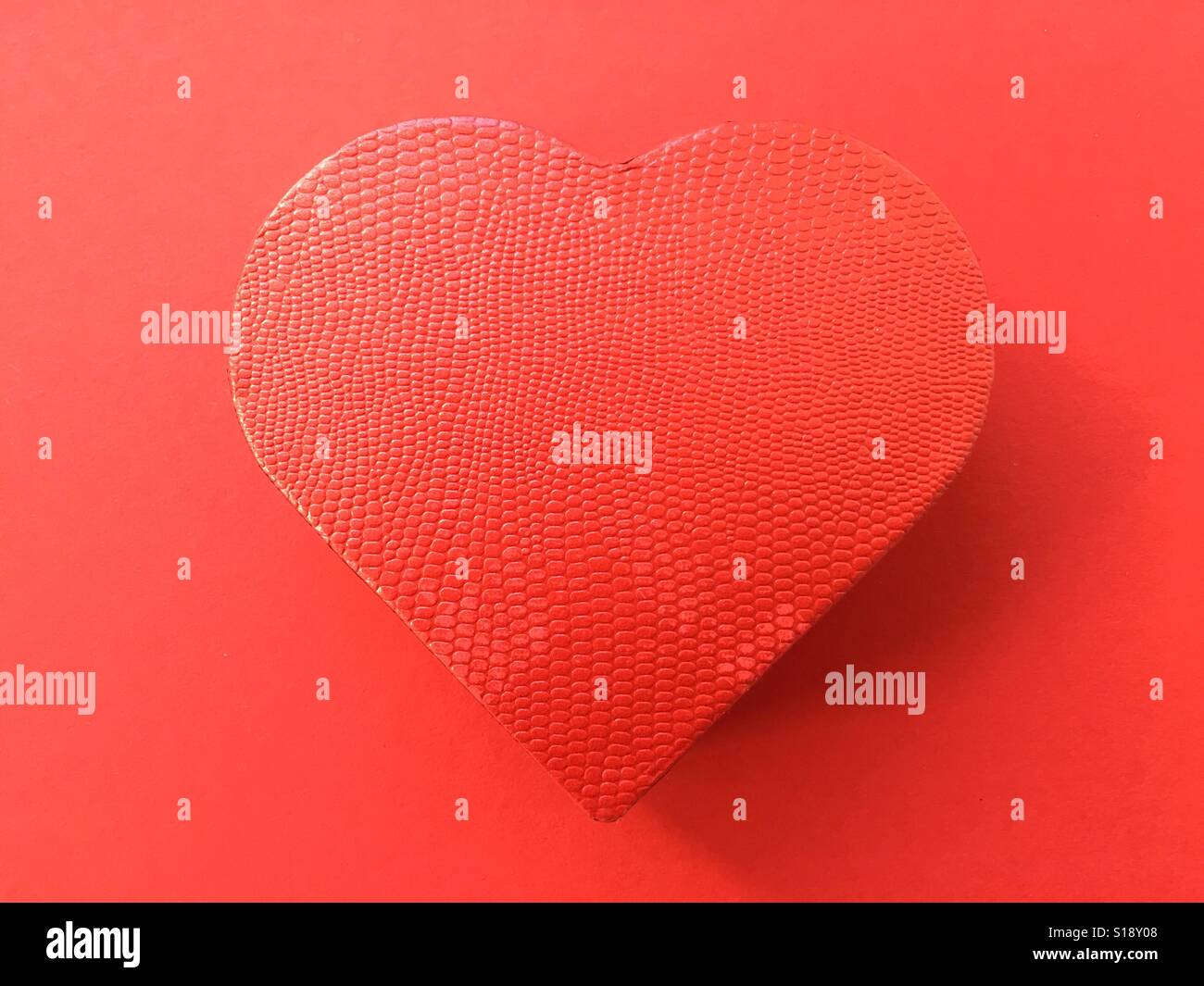 Red heart on red - Smartphone Captured Stock Image