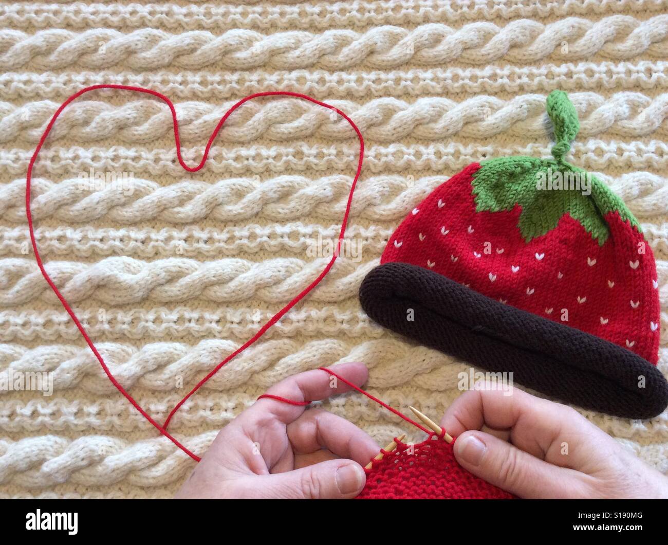 Heart! DIY knitting as a hobby Stock Photo Alamy
