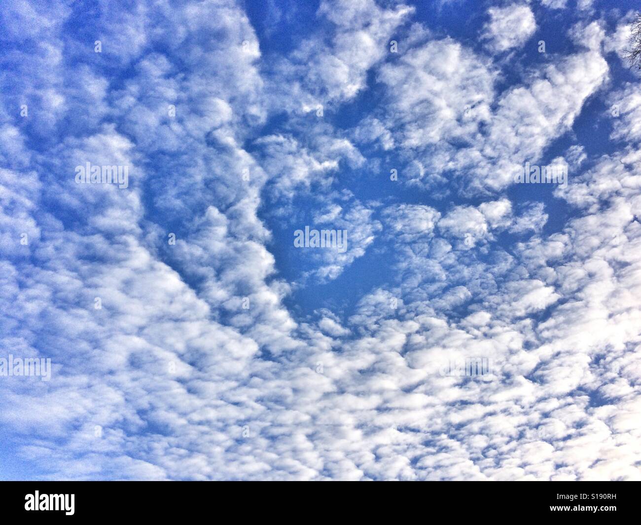 Blue sky with white clouds. Stock Photo