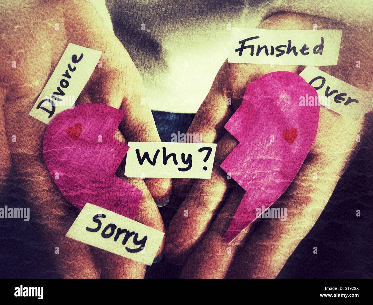 Broken heart - Smartphone Captured Stock Image