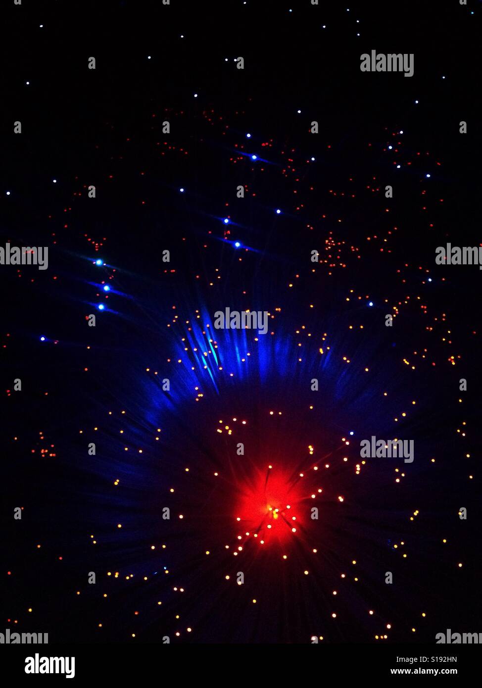 Fibre optic lights - Smartphone Captured Stock Image