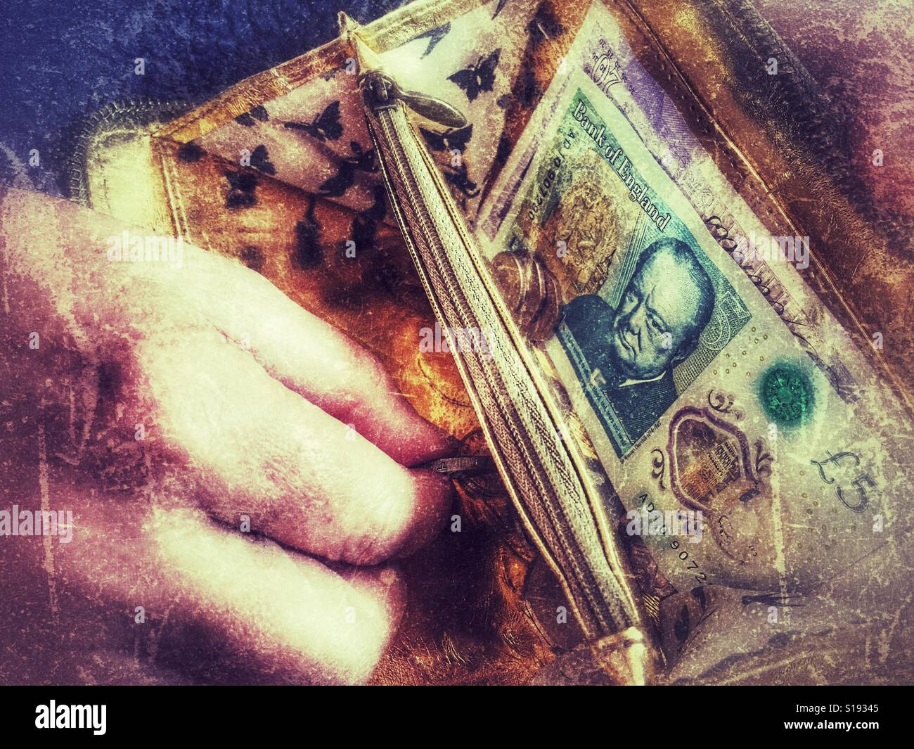 Cash in hand - Smartphone Captured Stock Image