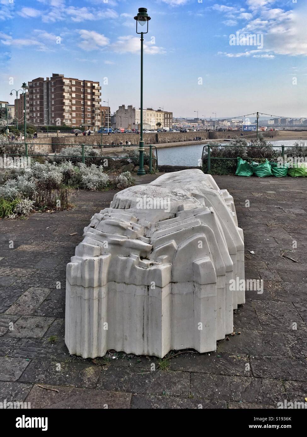 'HOLM' by Tania Kovats, one of the Wonders of Weston, a series of public artworks installed in Weston-super-Mare, UK, in 2010 Stock Photo