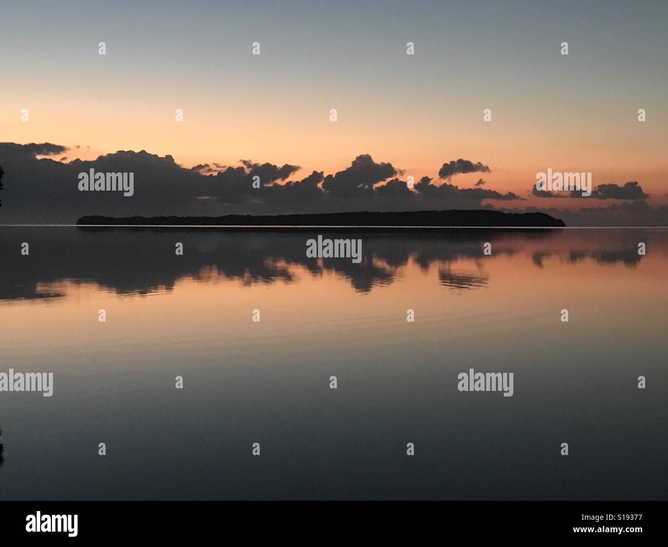 Sunrise over Chicken Key, Biscayne Bay Stock Photo Alamy