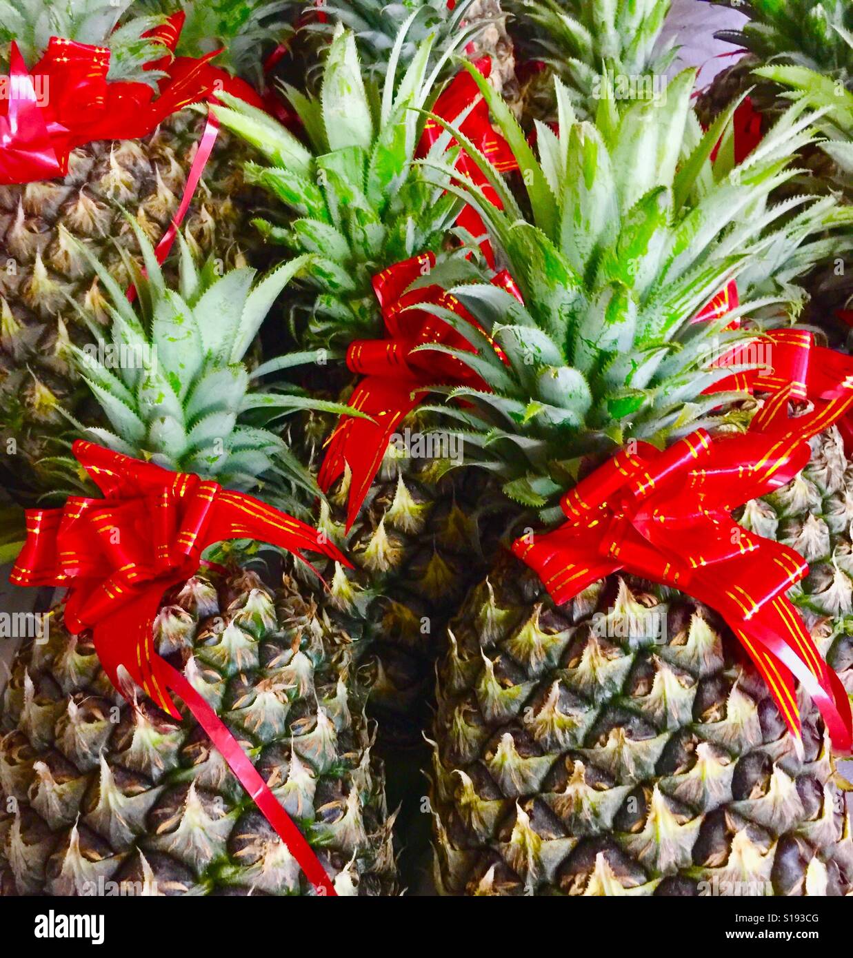 Pineapples for Chinese New Year Stock Photo Alamy