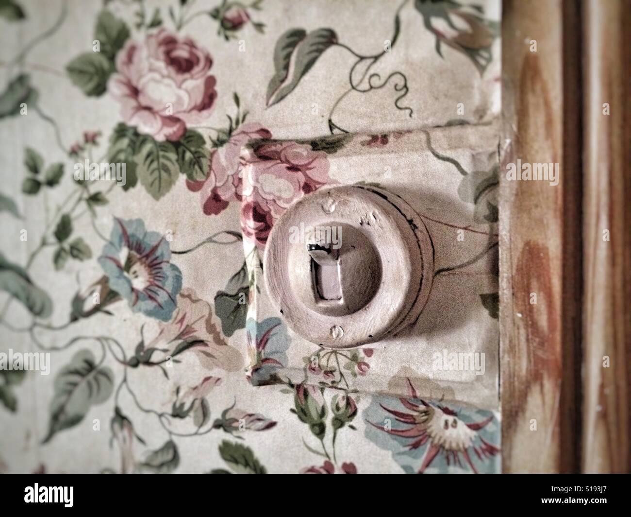 Bedroom interior light switch Stock Photo Alamy