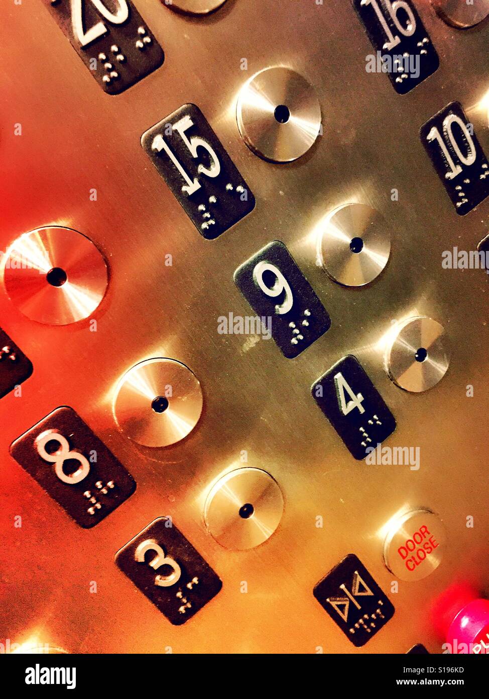 Elevator panel - Smartphone Captured Stock Image