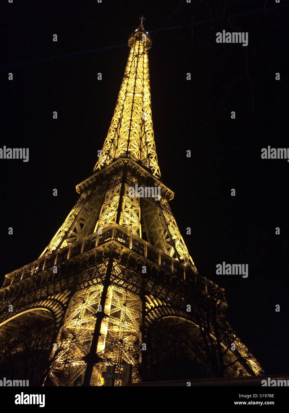 Eiffel Tower by night ✨ Stock Photo