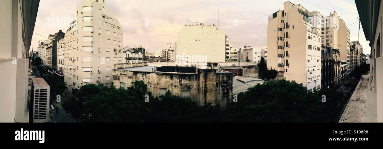 Panoramic view in San Telmo neighborhood, Buenos Aires - Smartphone Captured Stock Image